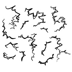 electricity effect in doodle cartoon manga style