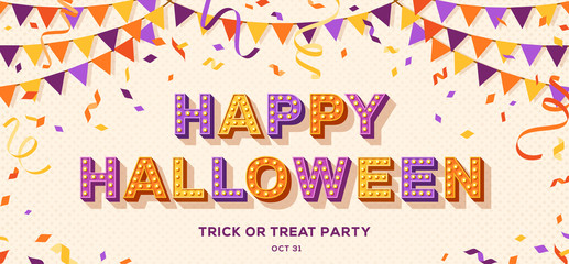 Happy Halloween card or banner