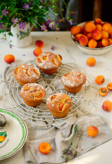 Apricot lavender cakes.style rustic.