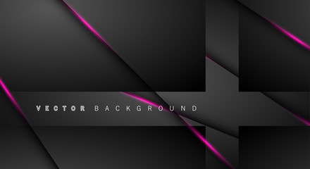 Fototapeta premium Pink light line shadow dark grey luxury background