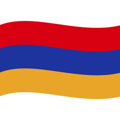 Republic of Armenia. National flag, wave. Abstract concept, icon.