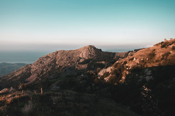 sunset in the mountains