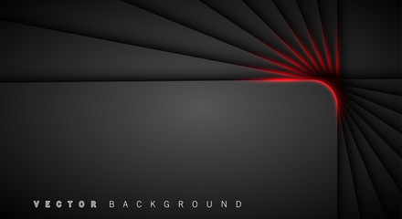 Obraz premium Red light line shadow dark grey luxury background