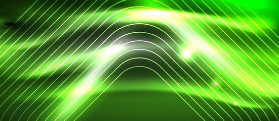 Glowing shiny neon squares abstract background, techno modern template