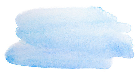 blue watercolor stain on a white. hand-drawn element, photography texture splash paints on paper. background for text