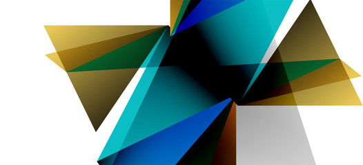 Vintage abstract template with triangle mosaic composition vecton white background. Simple design background. Modern flat design. Beautiful vector pattern.