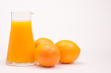 orange juice jar with oranges - food and drinks backdrops