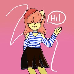 Cat from France. Style, fashion haircut, fashion clothes.