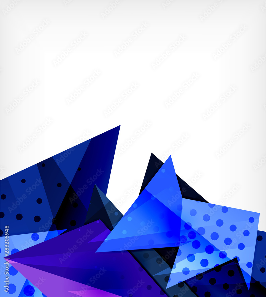 Poster modern origami card. modern origami design element. color geometric pattern. abstract low-poly backg