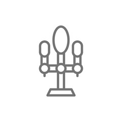 Vector beer dispenser, alcohol tap line icon.