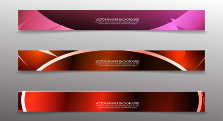 Fototapeta premium Set banner background with multicolor composition . vector design illustration