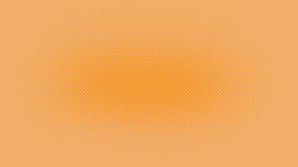 Fototapeta premium Light orange and yellow retro comic pop art background with haftone dots design. Vector clear template for banner or comic book design, etc
