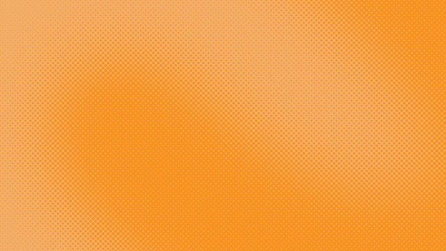 Light orange and yellow  pop art background in retro comic style with halftone dots, vector illustration of backdrop with isolated dots