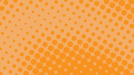 Light orange and yellow  retro pop art background with halftone dots design