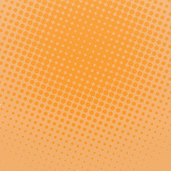 Pale orange and yellow  dotted background in retro pop art comic style, vector illustration