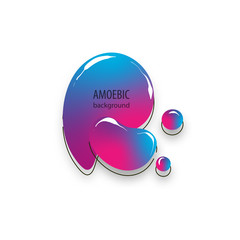 Motion amoeba fluid abstract background paper cut