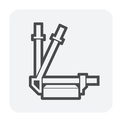 Paver block brick floor work vector icon design.