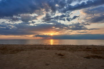 Obraz premium beautiful sea sunset