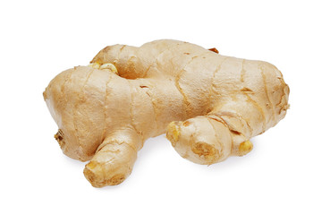 Ginger root isolated on white background.