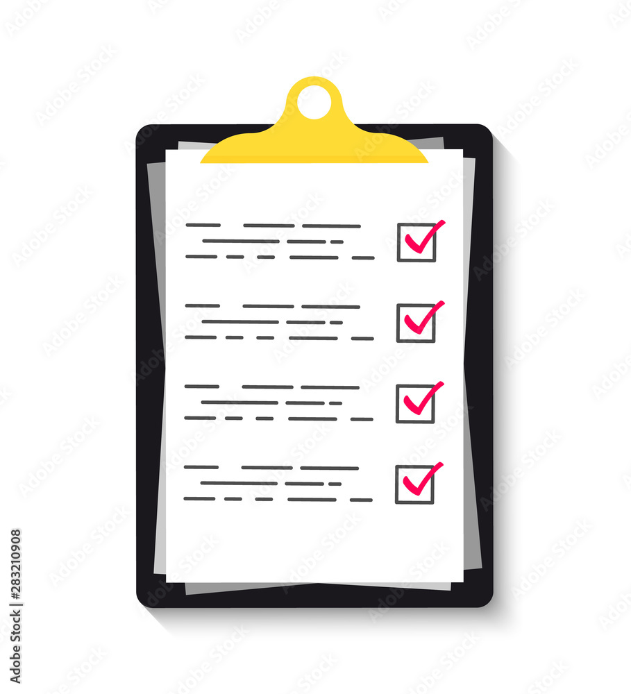 Leinwandbilder clipboard with green ticks checkmarks. clipboard with checklist icon for web. checklist, complete ta