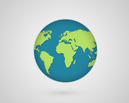 Earth globe. Planet Earth icon.