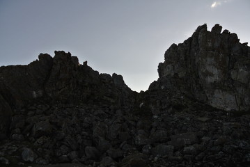 sunset in the mountains