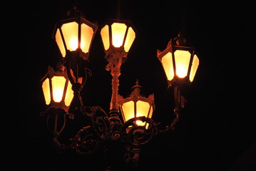 Fototapeta na wymiar street light old lamp