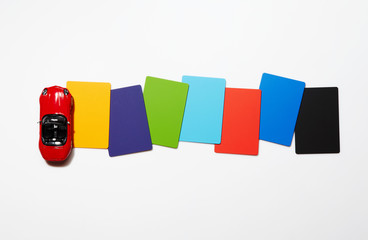 Business image using colorful cards.