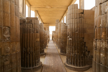 Funerary complex of Djoser in Saqqara Necropolis, Cairo, Egypt