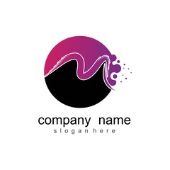 M Letter Logo Template Vector Illustration