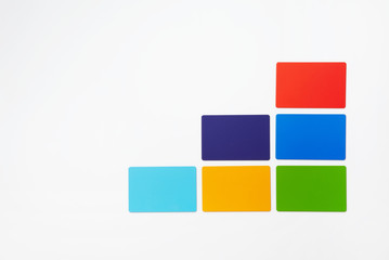 Business image using colorful cards.