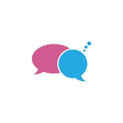 Speech bubble icon Logo template vector illustration