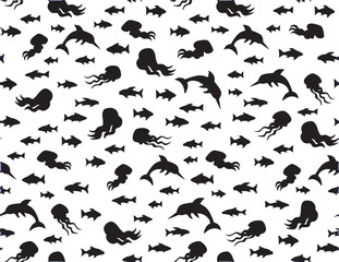 Obraz premium Fish. Vector drawing