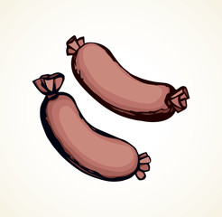Sausage. Vector drawing