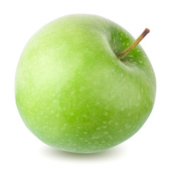 Green apple isolated on white background with clipping path