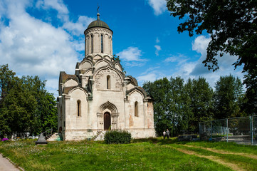 Obraz premium The Cathedral is the oldest Church building in Moscow. The great Andrei Rublev took part in its construction and wall painting. This temple is older than all the cathedrals of the Moscow Kremlin. 