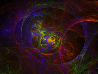 Naklejka premium surreal futuristic digital 3d design art abstract background fractal illustration for meditation and decoration wallpaper