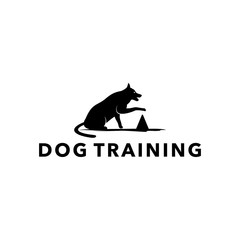 literal dog training animal pet concept logo vector