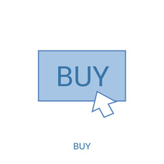 Buy arrow outline icon. linear style sign for mobile concept and web design. buy now arrow simple line vector icon. Symbol, logo illustration. 