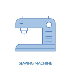 Vintage sew machine icon. Outline vintage sew machine vector icon for web design isolated on white background