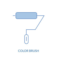 paint roller icon vector