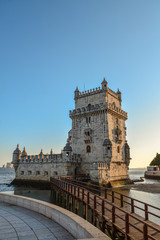 Obraz premium View at the Belem tower or Torre de Belem
