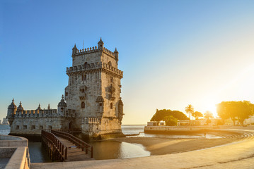 View at the Belem tower or Torre de Belem - Powered by Adobe