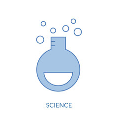 Molecular lattice and flask icon. Outline molecular lattice and flask vector icon for web design isolated on white background