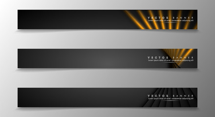 Set a banner background for your design. gold color and shadow of the light line. vector graphic design illustration