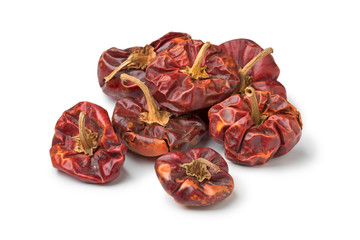  Heap of dried red bell peppers
