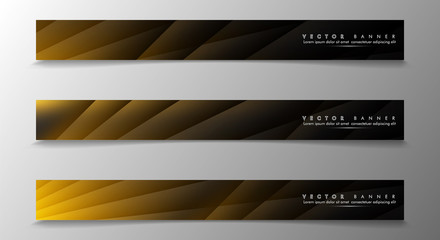 Fototapeta premium Set a banner background for your design. gold color and shadow of the light line. vector graphic design illustration