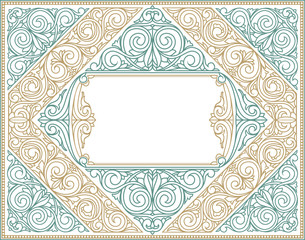 Decorative ornate vintage design card