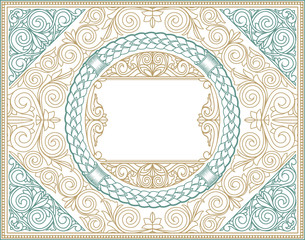 Decorative ornate vintage design card
