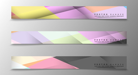 Obraz na płótnie Canvas Set of Banners with Multicolor Backgrounds. Geometric Abstract Modern Vector Illustration